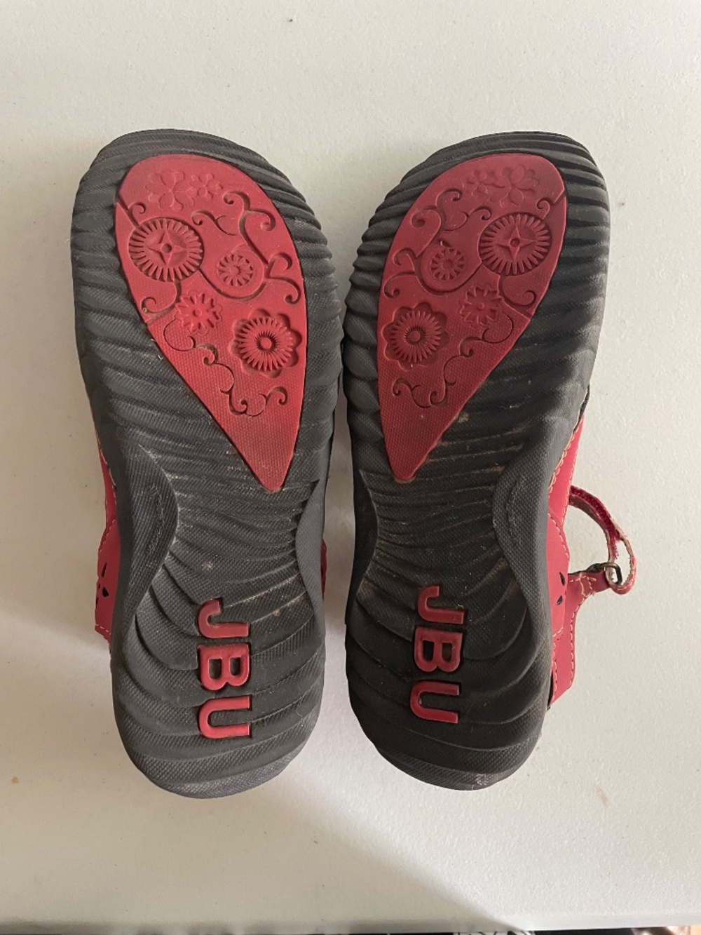 JBU by Jambu Wildflower Mary Jane Sandals Red Comfort Cut-out Hike Vegan, 8.5 - Picture 4 of 7